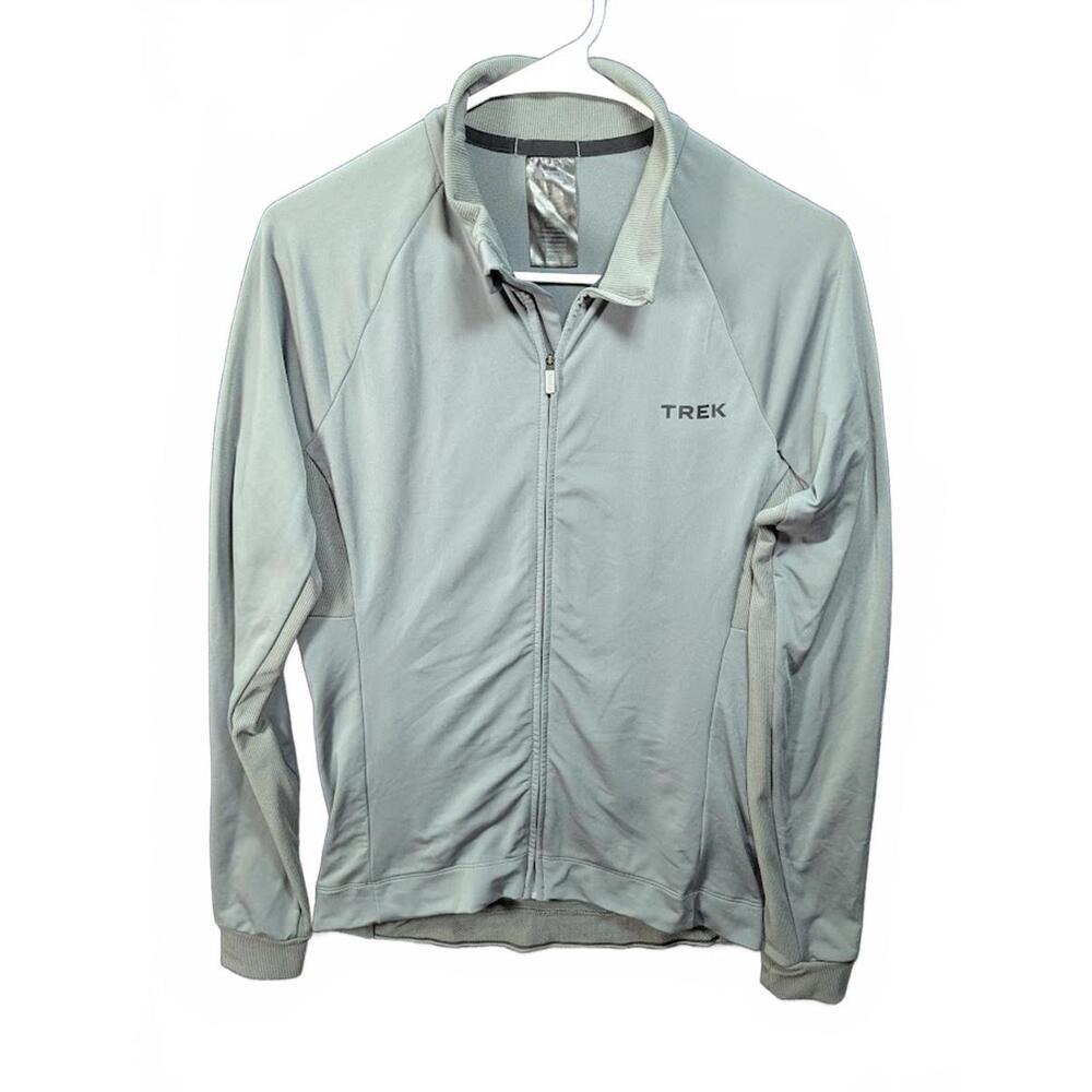 Trek Women's M Lightweight Performance Cycling Jacket Gray Full Zip Gorpcore mtb
